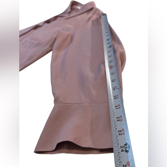 VINCE Relaxed Silk Blend Button Up Blouse, Interior Front Pocket, Lilac Stone XL - Picture 11 of 13